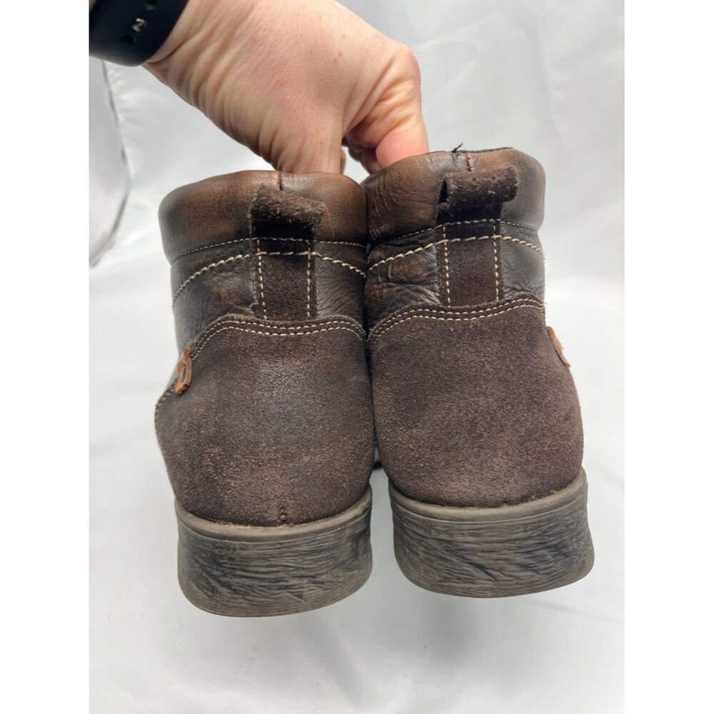 Brown Leather J. Koda Hugh Lace Up Men's Boots - Picture 6 of 10